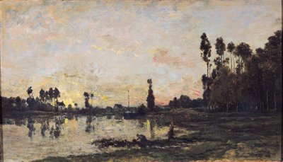 Sonnenuntergang an der Oise, 1865 von Charles Francois Daubigny